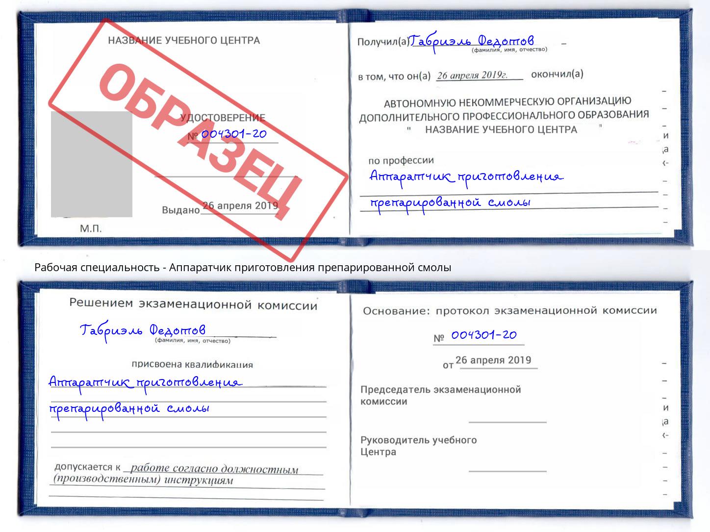 Аппаратчик приготовления препарированной смолы Великий Устюг