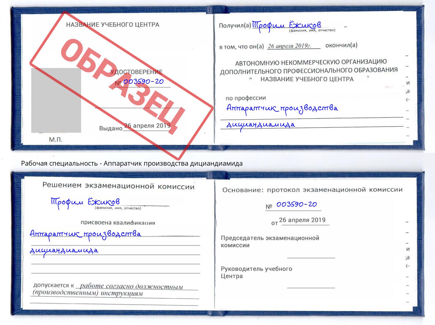 Аппаратчик производства дициандиамида Великий Устюг